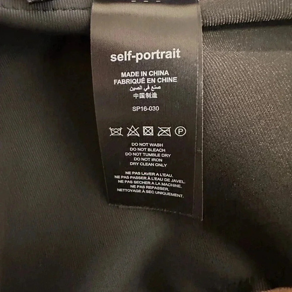 Self Portrait SZ 0 Blue Velvet Paneled Dress - Picture 13 of 14